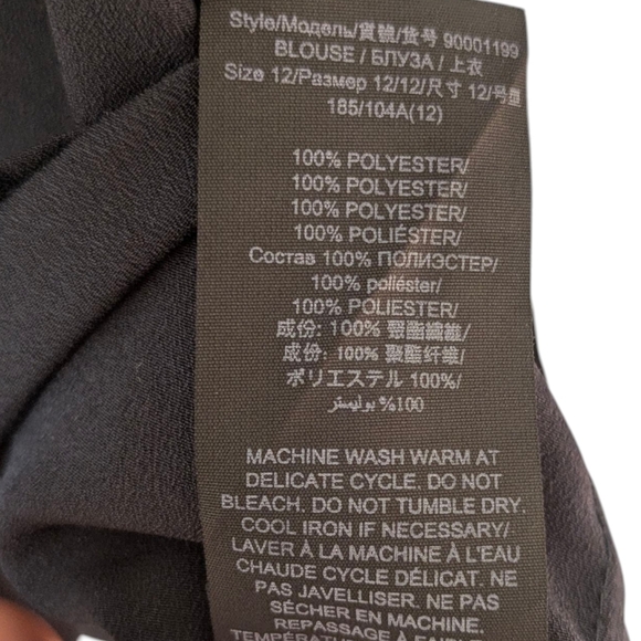 Tory Burch Navy Blue Mandarin Collar Blouse - Picture 11 of 13